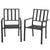 Outsunny Metal Slatted Dining Chairs: Durable, Weather-Resistant Seating for Patios, Sleek Black Finish