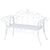 Outsunny Bench Garden Chair Outdoor Indoor Patio 2 Seater Loveseat Metal Furniture White