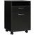 HOMCOM Mobile Storage Cabinet: Office Home Organiser with Drawer, Open Shelf, Metal Handles, 4 Wheels, Black