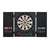 HOMCOM Electronic Dartboard In Case LED Scoreboard w/ 12 Darts 30 Heads Side Storage Cabinet Classic Game Family Fun Game Black White