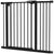 PawHut Adjustable Metal Dog Gate, Safety Barrier for Pets, 74-94cm Width, Pressure Mount, Black