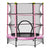 HOMCOM 5.2FT Kids Trampoline with Safety Enclosure, Indoor Outdoor Toddler Trampoline for Ages 3-10 Years, Pink