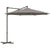 Outsunny 3 m Cantilever Banana Parasol with Cross Base, 360° Rotation Patio Umbrella with Crank Handle, Tilt, Dark Grey