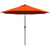 Outsunny 2.7m Outdoor Patio Garden Umbrella Parasol with Tilt Crank and 24 LEDs Lights, Orange