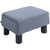 HOMCOM Compact Footstool, Small Foot Rest Chair with Legs for Home Office, 40 x 30 x 24cm, Grey