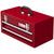 DURHAND Metal Tool Box with Lock, 2 Drawer Chest, Latches, Ball Bearing Runners, Portable, Red