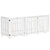 PawHut Dog Gate Wooden Foldable Small & Medium-Sized Pet Gate 4 Panel with Support Feet Pet Fence Safety Barrier for House Doorway Stairs White