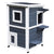 PawHut Solid Wood 2-Floor Cat Condo Kitten Shelter with Window