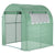 Outsunny Walk in Polytunnel Greenhouse, Green House for Garden with Roll-up Window and Door, 1.8 x 1.8 x 2 m, Green