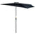 Outsunny Half Parasol, 3m Semi-Round Umbrella for Balcony, Metal Frame with Crank Handle, Black