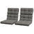 Outsunny Chair Cushion Set: Backrest & Seat Pads with Ties, Charcoal Grey