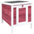 PawHut Rabbit Hutch, Wooden, Durable with Weatherproof Roof, 51 x 42 x 43 cm, Red