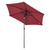 Outsunny 9ft Aluminium Patio Umbrella Sun Shade with Wine Red Canopy, Outdoor Market Caf茅 Yard Gazebo Cover