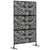 Outsunny Outdoor Privacy Screen with Stand and Ground Stakes, 6.5FT Metal Outdoor Divider, Decorative Privacy Panel for Garden Willow Branch Style