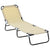 Outsunny Portable Sun Lounger, Folding, 5-Position Adjustable Backrest, Lightweight Frame, Ideal for Pool or Sunbathing, Beige.