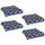 Outsunny Replacement Cushions: 4-Piece Indoor Outdoor Seat Pads with Ties for Patio Chairs, Blue