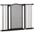 PawHut 74-105 cm Pet Safety Gate Barrier Stair Pressure Fit with Auto Close and Double Locking for Doorways, Hallways, Black