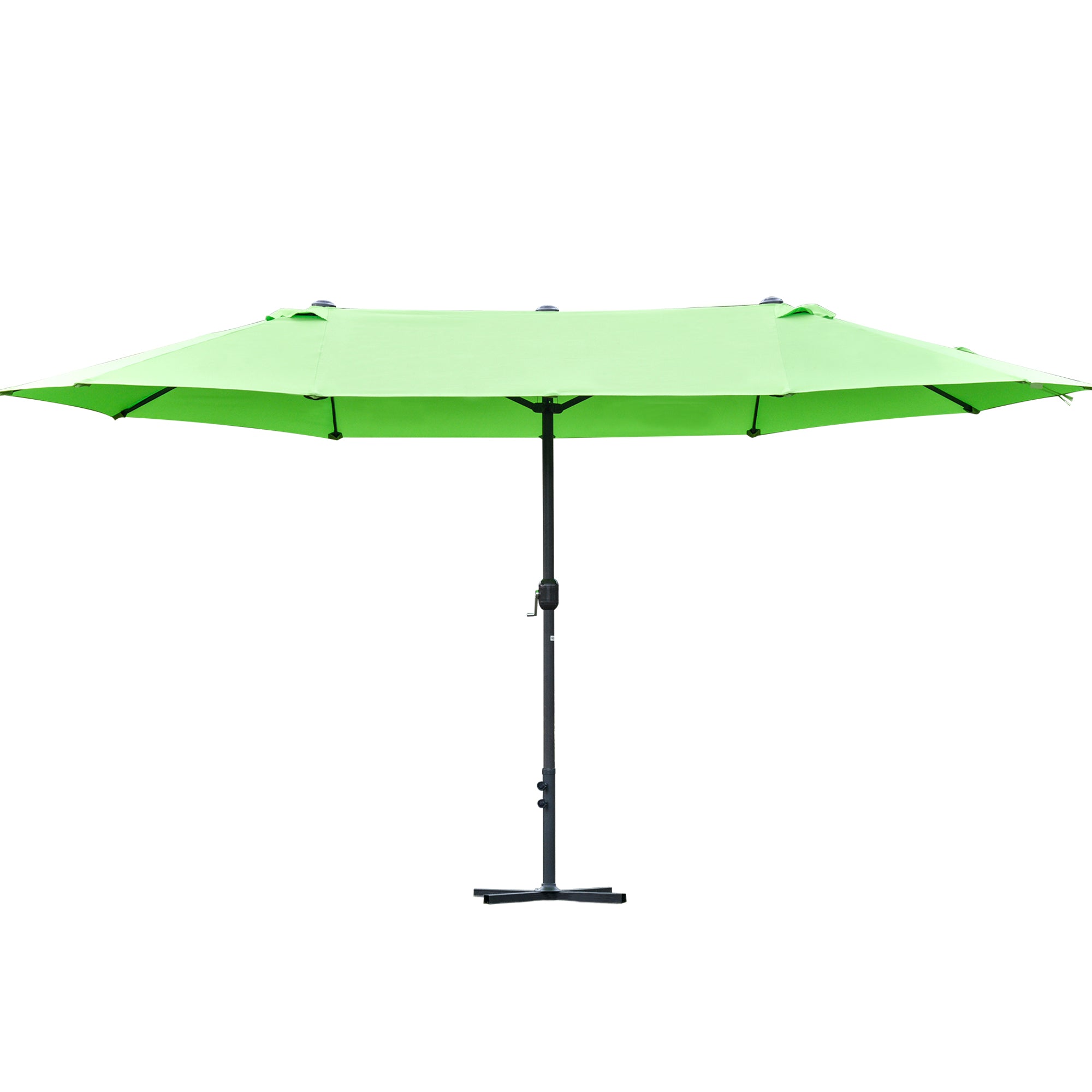 Outsunny Double-Sided Parasol: 4.6m Weather-Resistant Canopy with Cross Base, Green