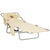 Outsunny Beach Chaise Lounge with Reading Hole, Foldable, Arm Slots, 5-Position Backrest, Side Pocket, Pillow, Beige