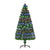 HOMCOM 5ft Pre-Lit Fiber Optic Christmas Tree w/ Star Tree Topper, Solid Metal Base, 170 Branch Tips, 6 Color LED Lights Home Decoration - Green