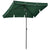 Outsunny Aluminous Rectangular Parasol: Tilting Patio Sunshade, 2M x 1.25M, Verdant Green