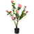 HOMCOM 95cm Artificial Camellia Plant, Lifelike Pink Flower in Pot for Indoor and Outdoor Decor