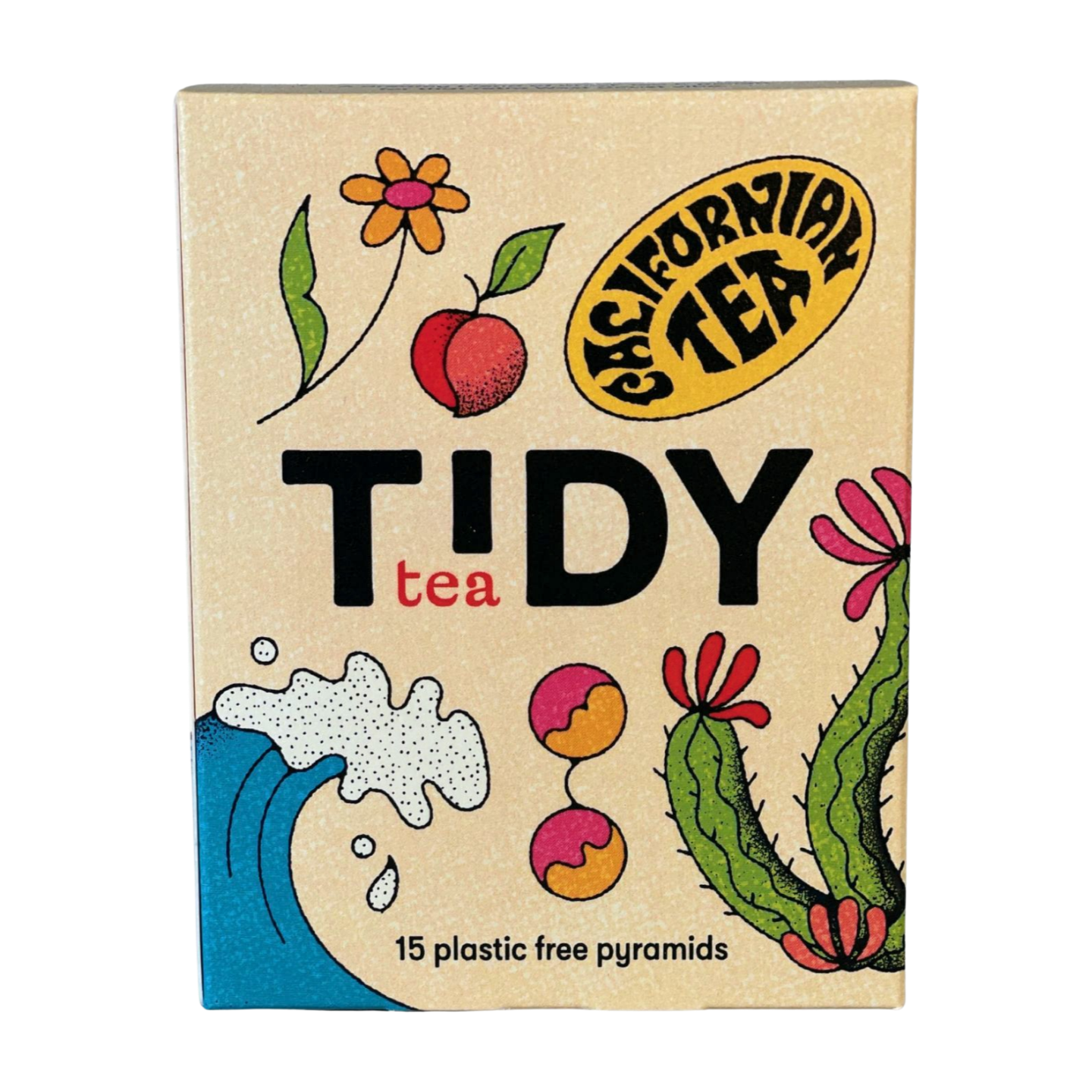 Tidy Tea Californian Tidy Tea Californian Black Tea with Peach (15 Pyramids)Tea (15 Pyramids)