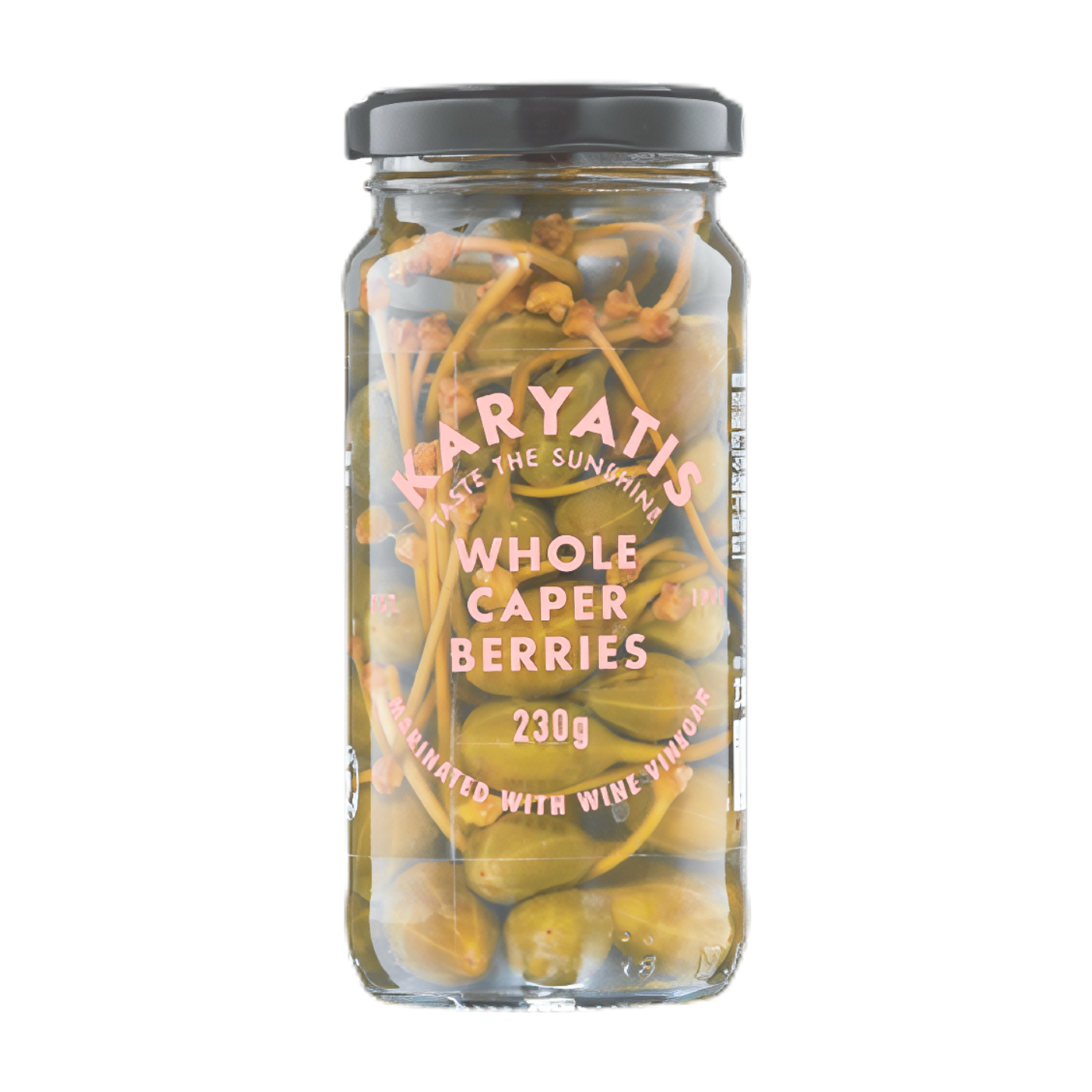 Karyatis Whole Caper Berries in Wine Vinegar (230g)