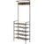 HOMCOM Kitchen Caddy: Baker's Rack with Microwave Shelf, Coffee Bar, 5 Shelves, 5 Hooks, Dining Storage