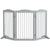 PawHut Foldable Dog Gate, Freestanding Pet Gate, with Two Support Feet, for Staircases, Hallways, Doorways - Grey