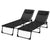 Outsunny Folding Sun Loungers, Pair of Beach Chaise Chairs, 4-Position Adjustable, Portable for Camping, Black