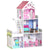 HOMCOM Kids Dollhouse Dreamhouse Villa for Toddler Girls Multi-level House for Children with Furniture Accessories Kit Pink