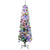 HOMCOM 6' Artificial Prelit Christmas Trees Holiday Décor with Warm White LED Lights, Flocked Tips, Berry, Pine Cone