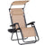 Outsunny Outdoor Zero Gravity Recliner Chair with Canopy Shade and Cup Holder, Folding Patio Sun Lounger, Beige