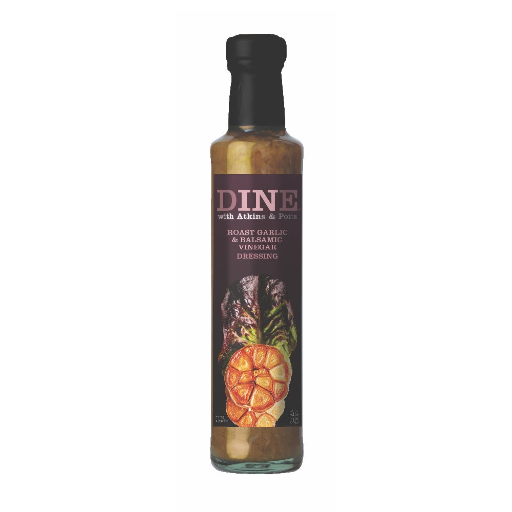 DINE with Atkins & Potts Roast Garlic & Balsamic Vinegar Dressing (245g)