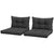 Outsunny Patio Chair Cushion Refresh: 4-Piece Indoor/Outdoor Seat & Back Pads, Charcoal Grey Hues