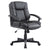 HOMCOM Executive Swivel Office Chair, Mid-Back Faux Leather Desk Chair with Double-Tier Padding, Arms, and Wheels, Black