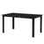 Outsunny Outdoor Dining Table for 6, Aluminium Rectangular Garden Table with Tempered Glass Tabletop for Yard, Deck, Patio, Black