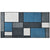 HOMCOM Modern Geometric Rugs, Large Carpet Area Rugs for Living Room, Bedroom, Dining Room, 80x150 cm, Blue and Grey