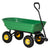 Outsunny 75 Litre Large Garden Cart Heavy Duty 4 Wheel Trolley Dump Wheelbarrow Tipping Truck Trailer - Green