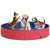 Pawhut Durable Pet Swimming Pool, 160x30cm, Foldable PVC Design, Easy Storage, Red/Dark Blue for Dogs