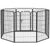 PawHut Heavy Duty 8 Panel Dog Play Pen Pet Playpen for Puppy Rabbit Enclosure Foldable Indoor Outdoor 80 x 100 cm