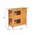 Pawhut 90cm 2 Tiers Rabbit Hutch Wooden Pet Cage W/ Run Bunny House