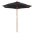 Outsunny Wooden Patio Parasol: 2.5m Outdoor Sun Umbrella, Weather-Resistant, Black