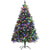 HOMCOM 6ft Prelit Artificial Christmas Tree with Dual Colour LED Light and 1078 Tips, Metal Base, Realistic Hinged Xmas Tree, Green