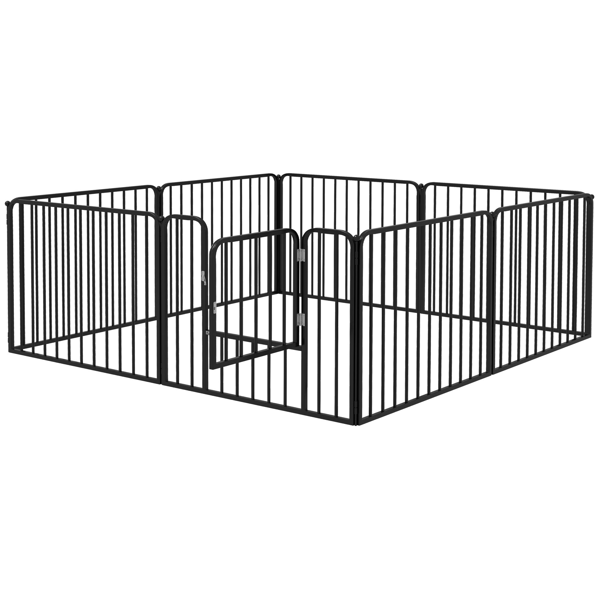 PawHut 8 Panels Heavy Duty Dog Pen, 60cm Height Pet Playpen for Indoor Outdoor, Small Dogs