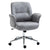 Vinsetto Swivel Ergonomic Office Chair Mid Back Desk Chair for Home Study Bedroom, Light Grey