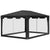 Outsunny 4 x 3 m Party Tent Wedding Gazebo Outdoor Waterproof PE Canopy Shade with Panel