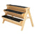 Outsunny 3 Tier Wooden Garden Raised Bed Vertical Plant Bed with Clapboard and Hooks, 120 x 68 x 80cm