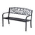 Outsunny 2 Seater Metal Garden Bench Patio Outdoor Park Porch Chair